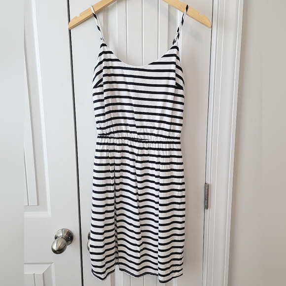 Old Navy Blue and White Striped Dress - Picture 1 of 5